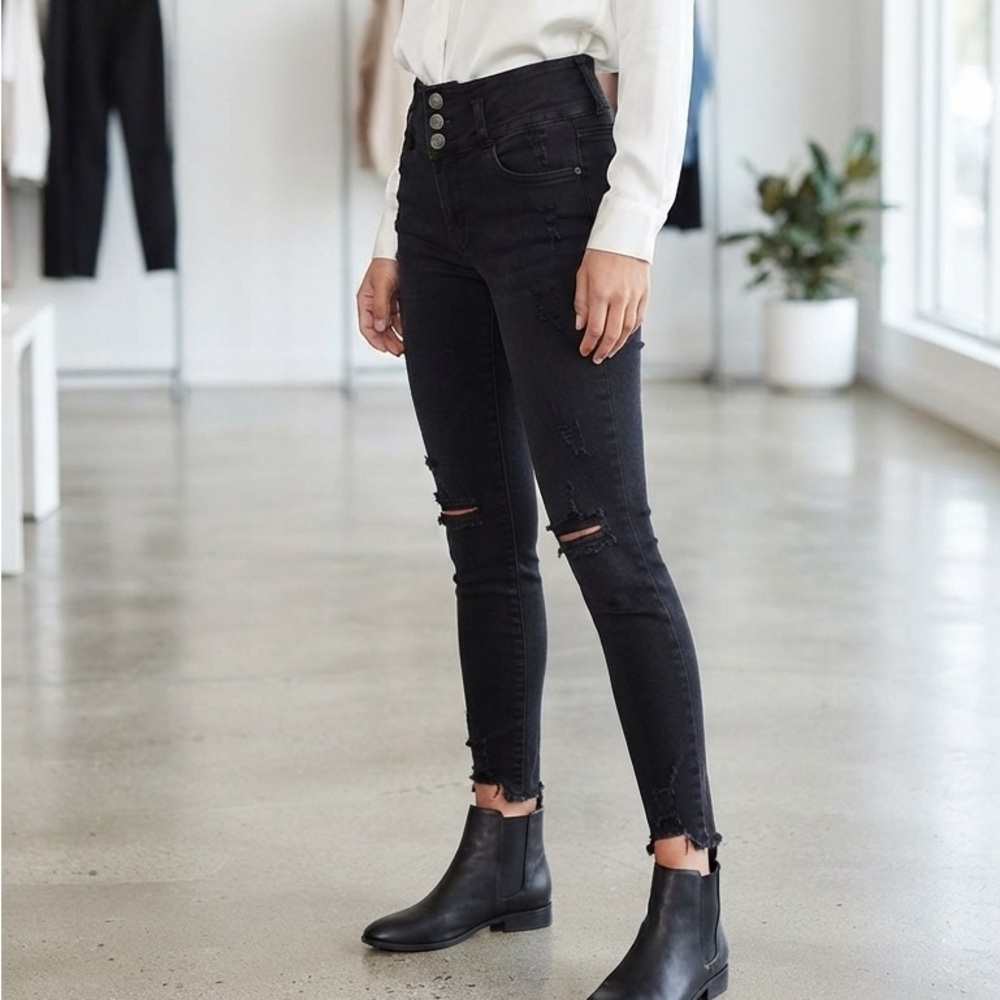 Streetwear Society Black Skinny Fit Jeans ultra high rise push up